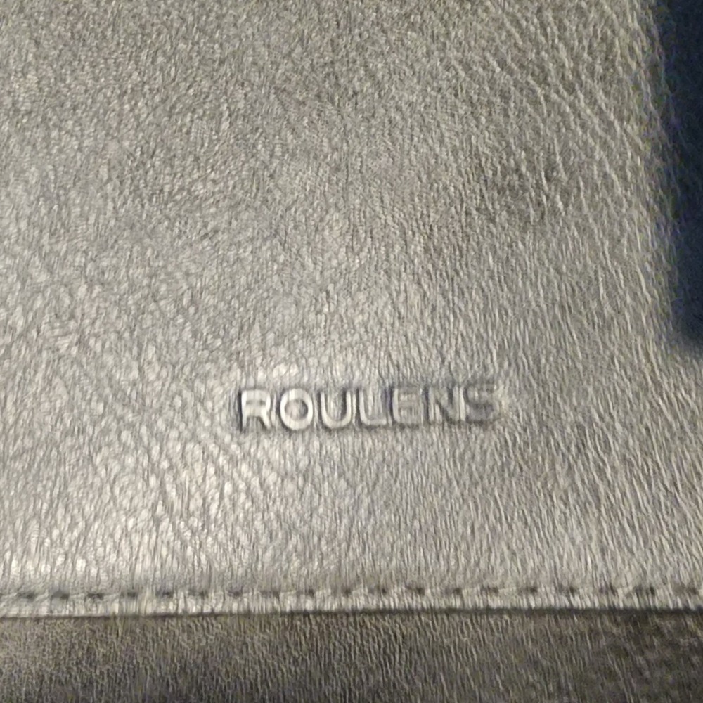 Roulens Charcoal Grey Vegan Leather Crossbody Bag Messenger Purse - Picture 6 of 6